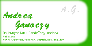 andrea ganoczy business card